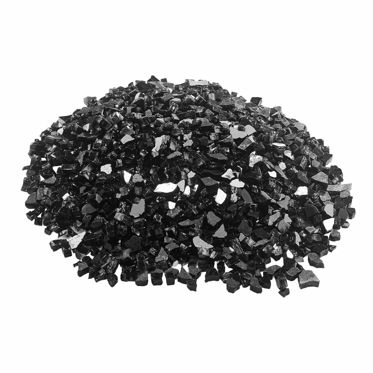 20 LBS Fire Glass 1/2-Inch Fireplace Glass Rocks for Fire Pit Table Black